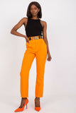 Elegant High Rise Pants with Elastic Waistband & Belt