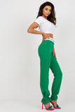 High-Waisted Straight Cut Pants with Zipper Closure