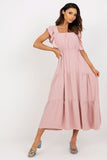 Sleeveless Loose Summer Dress with Square Neckline