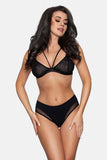 Elegant Cotton and Tulle Blend with Sheer Side Panels