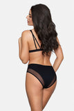 Elegant Cotton and Tulle Blend with Sheer Side Panels