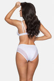 Elegant Cotton and Tulle Blend with Sheer Side Panels