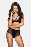 Elegant High-Waisted Panties with Tulle Panels