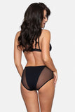 Elegant High-Waisted Panties with Tulle Panels