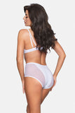 Elegant High Waisted Panties with Tulle Panels