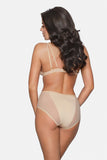 Elegant High-Waisted Panties with Tulle Panels