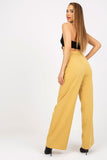 High-Waisted Women's Pants with Zipper and Slip Pockets