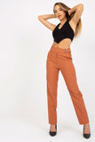 High-Waisted Straight-Leg Women's Pants with Pockets