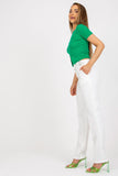 High-Waisted Straight Leg Women's Pants with Pockets