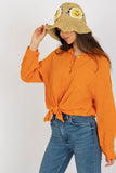 Loose Fit Button-Up Cotton Shirt with Front Pocket
