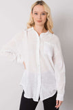 Loose Fit Button-Up Cotton Shirt with Front Pocket