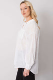 Loose Fit Button-Up Cotton Shirt with Front Pocket