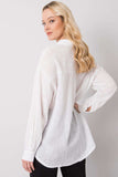 Loose Fit Button-Up Cotton Shirt with Front Pocket