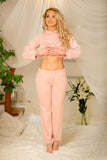 Comfortable Cotton Pants with Cuffed Hem and Pockets