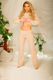 Comfortable Cotton Pants with Cuffed Hem & Pockets