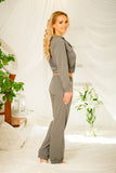 Unbuttoned Stand-Up Collar Cotton Sweatshirt with Pockets