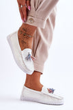 Elegant Women's Leather Moccasins with Tassels and Comfort Sole