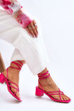 Airy Calf-Binding Sandals with Square Open Toe Design