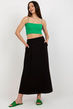 Looser Cut Summer Skirt with Elastic Waist and Pockets