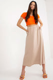 Looser Cut Summer Skirt with Elastic Waistband and Pockets