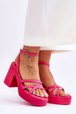 Stylish High Heel Sandals with Comfortable Footbed