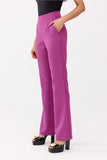 Elegant Women's Straight Pants with Side Pockets and Zipper