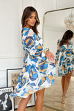 Elegant Chiffon Dress with Unique Floral Design
