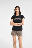 Women's Two-Piece Animal Print Summer Pajamas Set