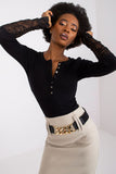 Elegant Ribbed Blouse with Lace Detail for Everyday Style