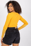 Elegant Ribbed Blouse with Lace Detail for Everyday Style