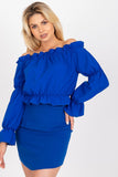 Shimmering Open Shoulder Blouse for Effortless Style