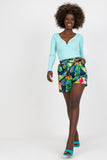 Stylish Navy Blue Printed Casual Shorts for Summer Fun