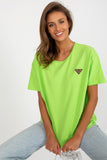 Short Sleeve Decorative Patch Women's Blouse