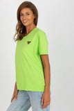 Short Sleeve Decorative Patch Women's Blouse