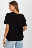 Short Sleeve Decorative Patch Women's Blouse