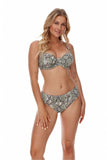Knitted Bra with Snake Skin Motif and Soft Cups