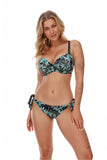 Holiday Palm Tree Push-Up Strapless Bra with Underwire
