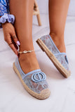 Eco Leather Lace-Up Espadrilles with Jute Platform Trim