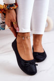 Metallic Ballerinas with Leather Insole and Charming Bow