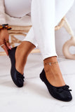 Metallic Ballerinas with Leather Insole and Charming Bow