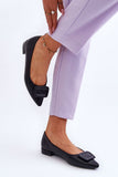 Elegant Eco Leather Women's Ballerinas with Decorative Detail