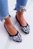 Elegant Ballerinas with Decorative Stones for All-Day Comfort
