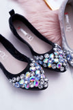 Elegant Ballerinas with Decorative Stones for All-Day Comfort