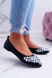 Elegant Ballerinas with Decorative Stones for All-Day Comfort