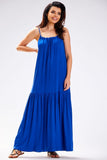Airy Summer Ruffle Dress with Back Neckline for Effortless Style
