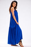 Airy Summer Ruffle Dress with Back Neckline for Effortless Style