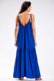 Airy Summer Ruffle Dress with Back Neckline for Effortless Style