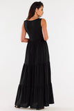 Airy Viscose Ruffle Hem Dress - Perfect for Summer Walks