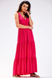 Elegant Polyester and Viscose Blend Dress