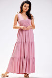 Elegant Polyester and Viscose Blend Dress